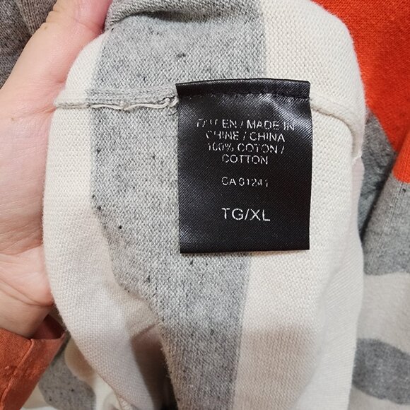 Le 31 Par Simons Men's Hoodie Size XL Striped Gray & White 100% Cotton - Picture 9 of 11